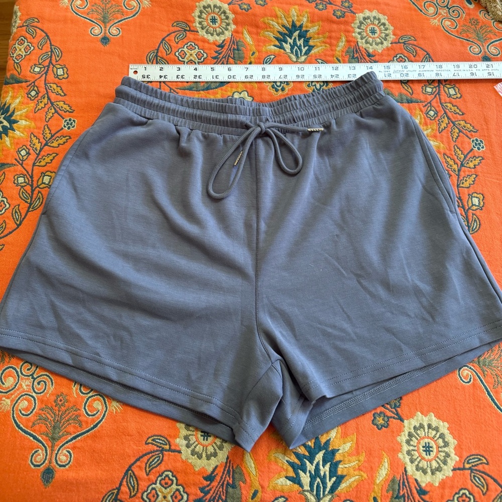 NWOT Slate blue short set L - unknown brand